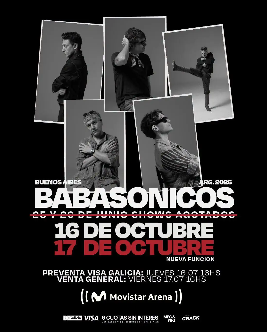 babasonicos movistar arena octubre argentina 2026