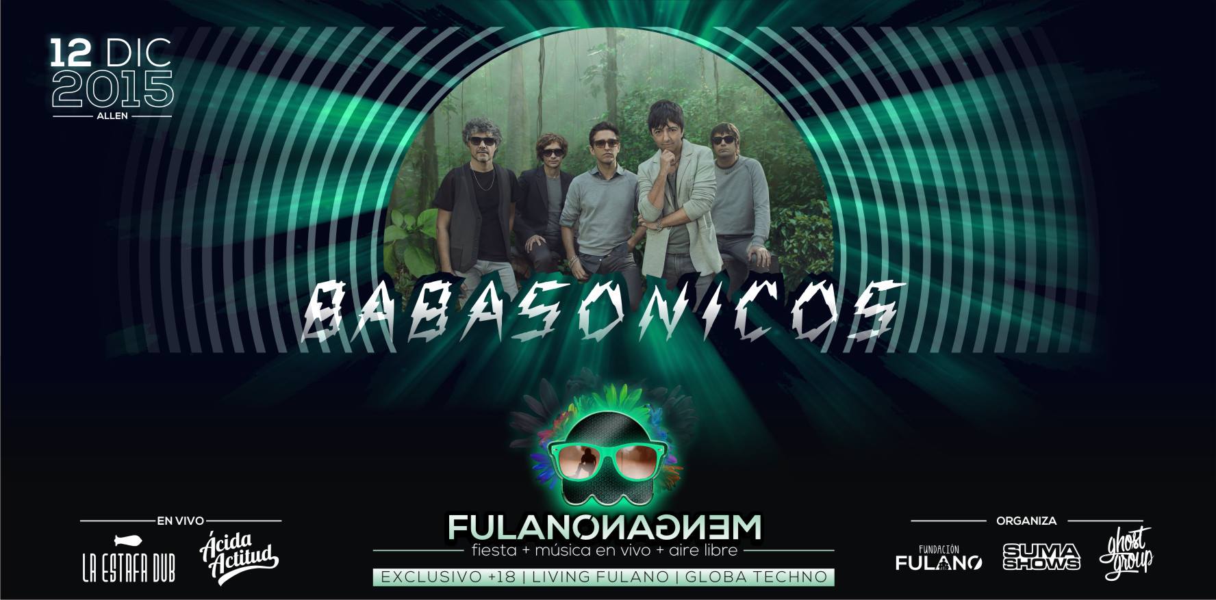 Río Negro: Babasónicos formará parte del Fulano Mengano Fest Los Fulanos Fulanos In Dub