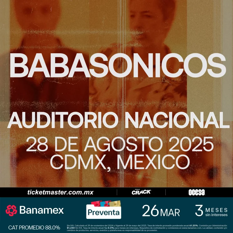 Babasonicos, Auditorio Nacional, 28 de agosto de 2025. Ciudad de México.